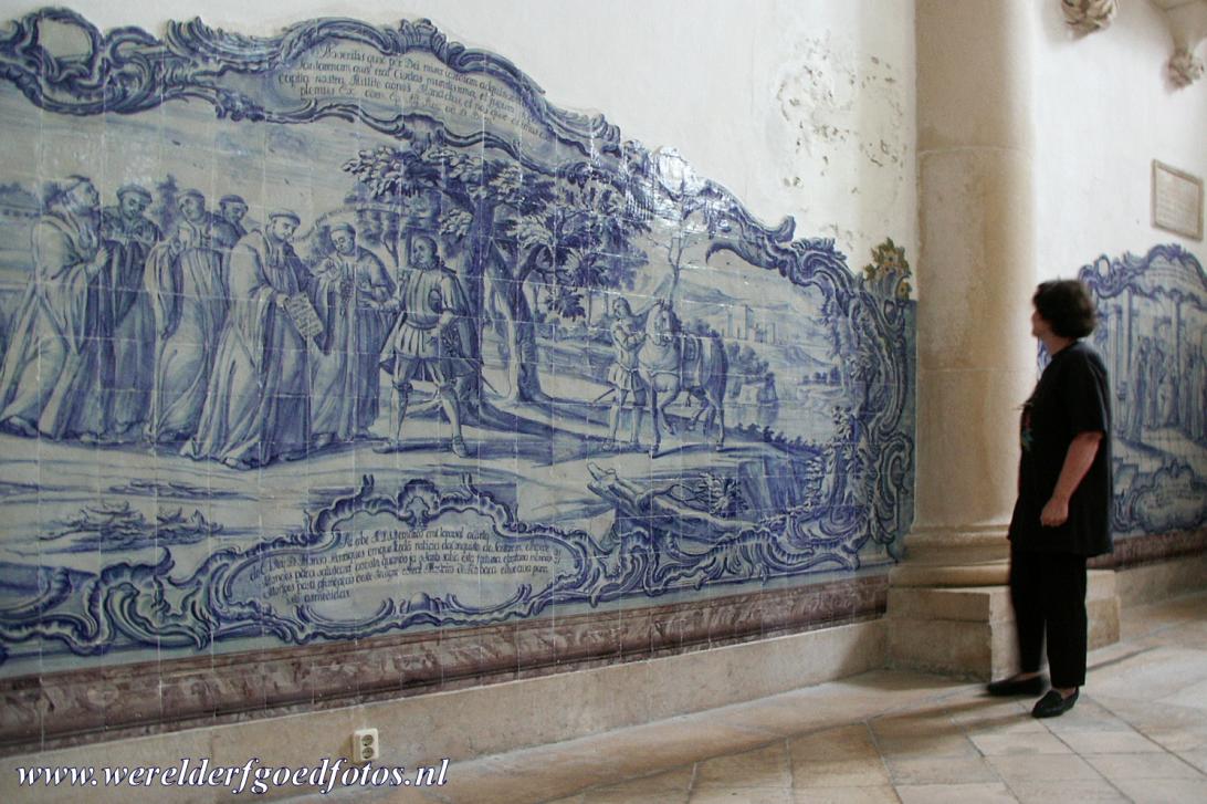 Werelderfgoedfoto's klooster alcobaça Blauwe tegels keuken