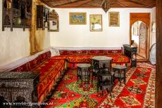 Old City of Mostar - Old Bridge Area of the Old City of Mostar: Living room in the Biščevića Kuća, one of the historic Turkish houses in Mostar, it is...