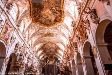 Old town of Regensburg with Stadtamhof - Old Town of Regensburg with Stadtamhof: The ornate vaulted ceiling of the 13th-century abbey church of St. Emmeram. The Abbey of St.... Old town of Regensburg with Stadtamhof - Old Town of Regensburg with Stadtamhof: The ornate vaulted ceiling of the 13th-century abbey church of St. Emmeram. The Abbey of St....