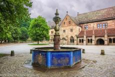 Maulbronn Monastery Complex - Maulbronn Monastery Complex: The courtyard and the water well in front of the Paradise; the imposing colonnaded entrance hall... Maulbronn Monastery Complex - Maulbronn Monastery Complex: The courtyard and the water well in front of the Paradise; the imposing colonnaded entrance hall...