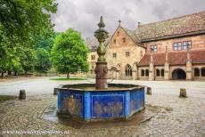 Maulbronn Monastery Complex - Maulbronn Monastery Complex: The courtyard and the water well in front of the Paradise, the imposing colonnaded entrance hall into the lay...