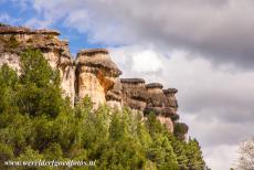 Historic Walled Town of Cuenca - A rock formarion with capricious forms in the Serranía de Cuenca Nature Park, a breathtaking landscape sculpted by wind and...