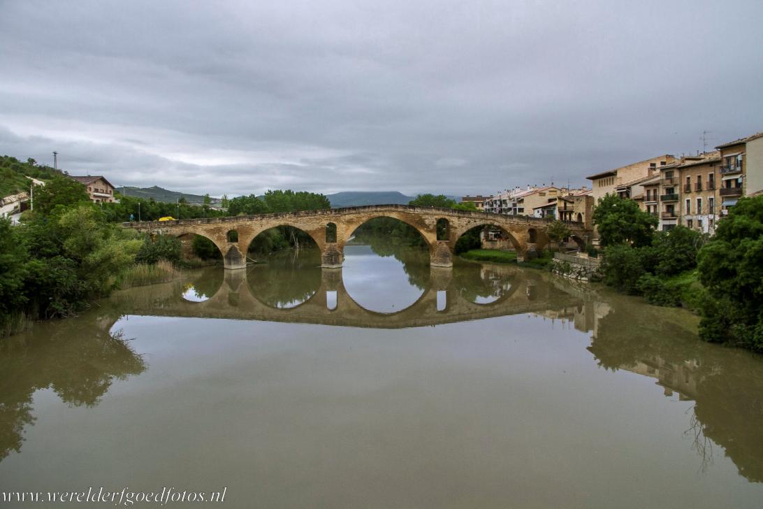 Routes of Santiago de Compostela in Spain - Route of Santiago de Compostela in Spain: The Romanesque stone bridge of Puente la Reina was built in the 11th century to help pilgrims cross the... Routes of Santiago de Compostela in Spain - Route of Santiago de Compostela in Spain: The Romanesque stone bridge of Puente la Reina was built in the 11th century to help pilgrims cross the...