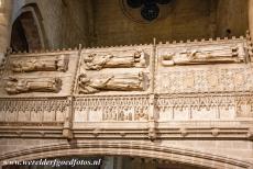 Poblet Monastery - Poblet Monastery: A detail of one of the royal tombs, the tombs are situated in the transept of the monastery church. Some of the most...