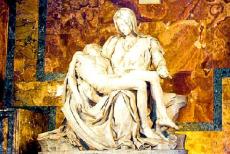 Vaticaanstad - Vaticaanstad: De Piëtà van Michelangelo Buonarroti in de Sint-Pietersbasiliek, de Piëtà dateert uit 1499 en is een...