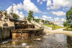 Historic Centre of Český Krumlov - Historic Centre of Český Krumlov: The cascade fountain in the gardens of Český Krumlov Castle. The fountain is situated between...