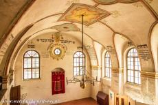Jewish Quarter and St Procopius Basilica, Třebíč - Jewish Quarter and St. Procopius' Basilica in Třebíč: The Rear Synagogue was built around 1669. The paintings on the walls depict...