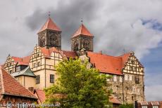 Historisch centrum van Quedlinburg - Stiftskerk van Sint Servaas, kasteel en historisch centrum van Quedlinburg: De Schloßberg, de Slotberg. Op de Schloßberg staan de...