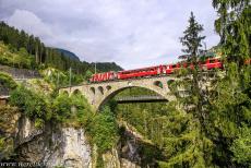 Rhaetian Railway, the Albula and Bernina Lines - Rhaetian Railway in the Albula / Bernina Landscapes: The Solis Viaduct was constructed in 1902 for the Rhaetian Railway. The... Rhaetian Railway, the Albula and Bernina Lines - Rhaetian Railway in the Albula / Bernina Landscapes: The Solis Viaduct was constructed in 1902 for the Rhaetian Railway. The...