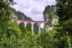 Rhaetian Railway, the Albula and Bernina Lines - Rhaetian Railway in the Albula / Bernina Landscapes: A train on the Landwasser Viaduct outside Filisur. The Landwasser Viaduct is the most... Rhaetian Railway, the Albula and Bernina Lines - Rhaetian Railway in the Albula / Bernina Landscapes: A train on the Landwasser Viaduct outside Filisur. The Landwasser Viaduct is the most...