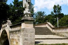 Pilgrimage Park in Kalwaria Zebrzydowska - Calvary Sanctuary of Kalwaria Zebrzydowska: The Bridge of Angels is decorated with statues of archangels. The calvary was built in the small town... Pilgrimage Park in Kalwaria Zebrzydowska - Calvary Sanctuary of Kalwaria Zebrzydowska: The Bridge of Angels is decorated with statues of archangels. The calvary was built in the small town...