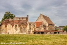 St. Augustine's Abbey in Canterbury - The north wall of the Norman nave of St. Augustine's Abbey in Canterbury in the English county of Kent. The abbey was a Benedictine monastery,...