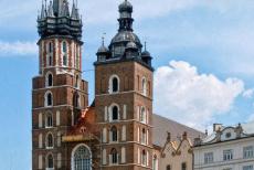 Historisch centrum van Kraków - Historisch centrum van Kraków: De Mariakerk van Kraków. De 13de eeuwse Mariakerk staat aan de Rynek Glówny , het centrale... Historisch centrum van Kraków - Historisch centrum van Kraków: De Mariakerk van Kraków. De 13de eeuwse Mariakerk staat aan de Rynek Glówny , het centrale...