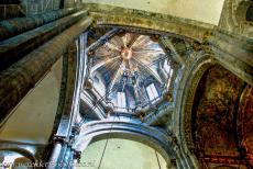 Santiago de Compostela (Old Town) - The dome of the Cathedral of Santiago de Compostela and the Eye of Providence. The dome contains the pulley mechanism to swing the... Santiago de Compostela (Old Town) - The dome of the Cathedral of Santiago de Compostela and the Eye of Providence. The dome contains the pulley mechanism to swing the...