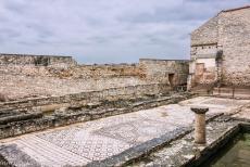 Euphrasian Basilica in Poreč - Historic centre of Poreč: The Roman floor mosaics and a column from the oratory of an earlier basilica. The mosaics date back... Euphrasian Basilica in Poreč - Historic centre of Poreč: The Roman floor mosaics and a column from the oratory of an earlier basilica. The mosaics date back...