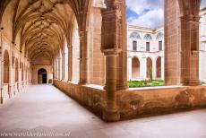 San Millan Yuso and Suso Monasteries - San Millán Yuso and Suso Monasteries: The courtyard and the Gothic cloister of San Millán Yuso. The main buildings of the... San Millan Yuso and Suso Monasteries - San Millán Yuso and Suso Monasteries: The courtyard and the Gothic cloister of San Millán Yuso. The main buildings of the...