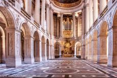 Palace and Park of Versailles - Palace of Versailles: The interior of the Baroque Royal Chapel of King Louis XIV. The construction of the two-level palatine chapel was... Palace and Park of Versailles - Palace of Versailles: The interior of the Baroque Royal Chapel of King Louis XIV. The construction of the two-level palatine chapel was...