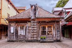 Bryggen - The Bottega along the Bellgården in Bryggen is a three-hundred year old wooden building. The warehouses of Bryggen were filled with goods... Bryggen - The Bottega along the Bellgården in Bryggen is a three-hundred year old wooden building. The warehouses of Bryggen were filled with goods...