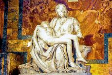 Vatican City - Vatican City: St. Peter's Basilica houses the Pietà, sculpted by Michelangelo Buonarroti in 1499. Michelangelo carved it from a... Vatican City - Vatican City: St. Peter's Basilica houses the Pietà, sculpted by Michelangelo Buonarroti in 1499. Michelangelo carved it from a...
