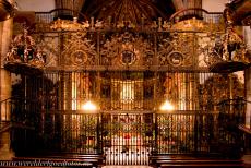 Royal Monastery of Guadalupe - The statue of Our Lady of Guadalupe is enshrined in the Camarín de la Virgen, the chapel above the High Altar in the church of the... Royal Monastery of Guadalupe - The statue of Our Lady of Guadalupe is enshrined in the Camarín de la Virgen, the chapel above the High Altar in the church of the...