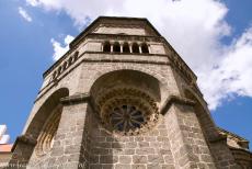 Jewish Quarter and St Procopius Basilica, Třebíč - One of the rose windows of the St. Procopius' Basilica in Třebíč. The basilica was founded in the 1230s as part of a... Jewish Quarter and St Procopius Basilica, Třebíč - One of the rose windows of the St. Procopius' Basilica in Třebíč. The basilica was founded in the 1230s as part of a...
