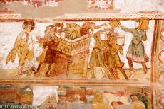 Abbey Church of Saint-Savin-sur-Gartempe - The Abbey Church of Saint-Savin-sur-Gartempe: A mural depicting the Building of the Tower of Babel. Some of the murals are very obvious, such... Abbey Church of Saint-Savin-sur-Gartempe - The Abbey Church of Saint-Savin-sur-Gartempe: A mural depicting the Building of the Tower of Babel. Some of the murals are very obvious, such...