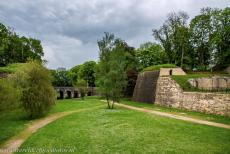 Fortifications of Vauban, Citadel of Longwy - Fortifications of Vauban: The broad and deep dry moat of the Citadel of Longwy, the Ville Veuve. Longwy is situated in the northeast of... Fortifications of Vauban, Citadel of Longwy - Fortifications of Vauban: The broad and deep dry moat of the Citadel of Longwy, the Ville Veuve. Longwy is situated in the northeast of...