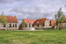 Christiansfeld, a Moravian Church Settlement - Christiansfeld, a Moravian Church Settlement: The 'Kirkepladsen' is the church square. The town was built around this central square,... Christiansfeld, a Moravian Church Settlement - Christiansfeld, a Moravian Church Settlement: The 'Kirkepladsen' is the church square. The town was built around this central square,...