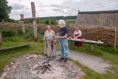 Ringforten uit de Vikingtijd - Deense Ringforten uit de Vikingtijd: Het Viking Museum Fyrkat, hier kun je leren hoe je een Viking flatbread bakt. Het openluchtmuseum...