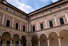 Historic Centre of Urbino - Historic Centre of Urbino: The Courtyard, the Cortile d'Onore, of the Doge's Palace. The Doge's Palace was built for Duke Federico da... Historic Centre of Urbino - Historic Centre of Urbino: The Courtyard, the Cortile d'Onore, of the Doge's Palace. The Doge's Palace was built for Duke Federico da...