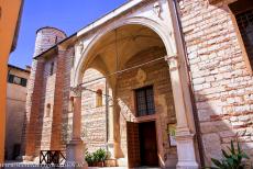 City of Verona - City of Verona: The porch of the San Lorenzo, the church was rebuilt after a heavy earthquake in 1117. The church represents... City of Verona - City of Verona: The porch of the San Lorenzo, the church was rebuilt after a heavy earthquake in 1117. The church represents...